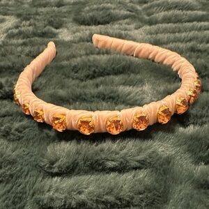 Chic Tan and Gold Embellished Headband